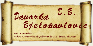 Davorka Bjelopavlović vizit kartica